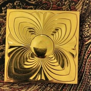 Vintage Volupte Brass with Large Flower Design